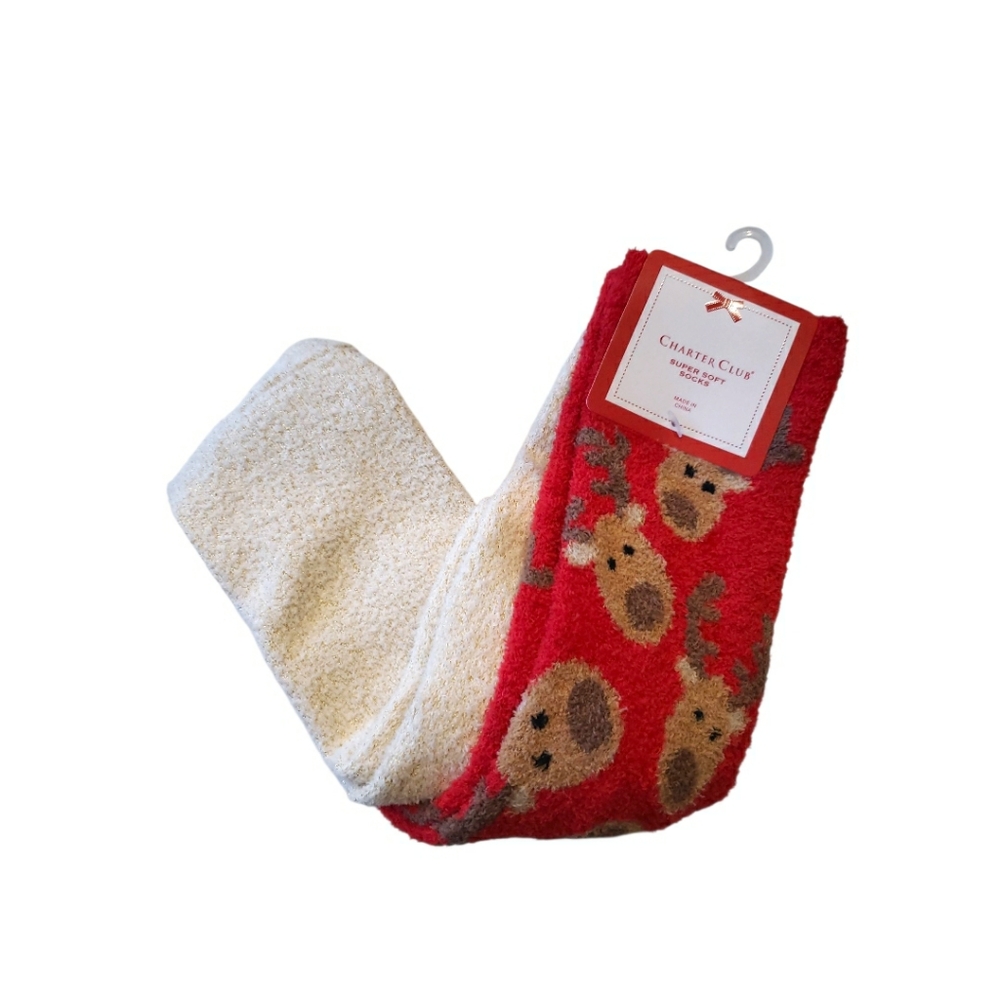 Charter Club Winter Holiday Socks 2 Pair